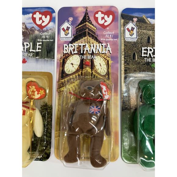 McDonald’s Happy Meal Ty Beanie Babies 1999 International Bear Bundle (4pcs) - Picture 4 of 13
